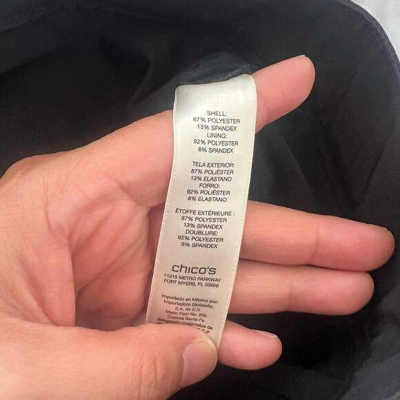 Chicos Womens Zenergy Golf Animal Print Skort Black White Size 2/Large 12 - Picture 8 of 9